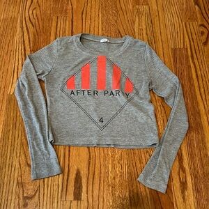 Woman long sleeve graphic Ribbed T-shirt size 0